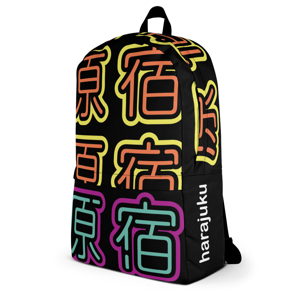Harajuku - yellow & orange neon backpack