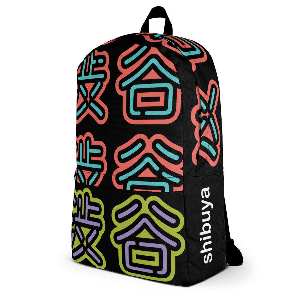Shibuya - pink & green neon backpack