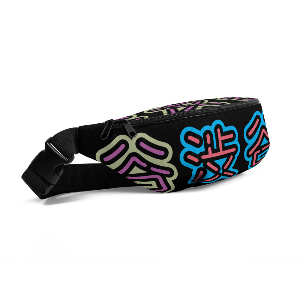 Shibuya - 2022 olive & purple neon fanny pack